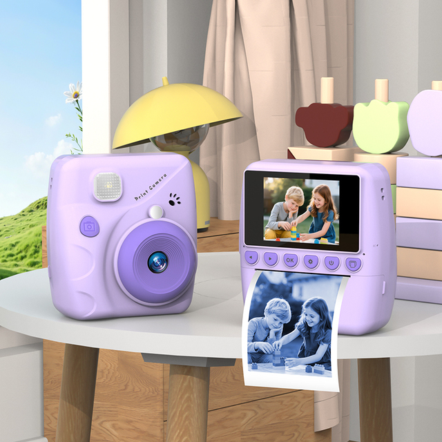 HD Thermal Paper Instant Print Outdoor Photo Digital Mini Camera for Kids Cute Mini Camera