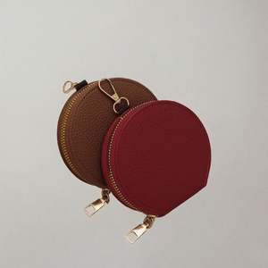 Cartera Larga Plegable de Cuero Curtido Vegetal Genuino, Diseño Geométrico Vintage, Cierre de Cremallera, Múltiples Ranuras para Tarjetas, Bordado de Diamantes - Product Image 3