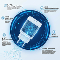 Chargeur mural USB 5W certifié FCC, adaptateur secteur 5V 1A, prise US, protection multi-fonctions pour iPhone et Android