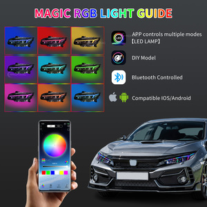Phares LED RGB Archaic pour <span class=keywords><strong>Honda</strong></span> <span class=keywords><strong>Civic</strong></span> 10ème génération 2016-2021 Type R, 6000K avec animation séquentielle, phares avant <span class=keywords><strong>Civic</strong></span> - Product Image 6