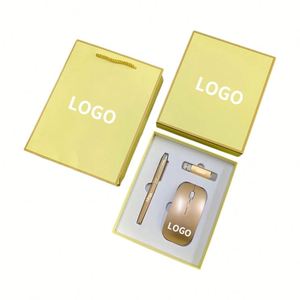 Set de Regalo de Ratón Empresarial con Logotipo Personalizado, Set de Oficina de 3 Piezas para Regalos Publicitarios con Caja - Product Image 1