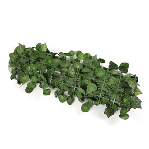 ZC 100x300cm Plastic Artificial Grass Plant Wall <strong>Trellis</strong> with Realistic Artificial <strong>Leaves</strong> Roll UV-Anti - Product Image 1