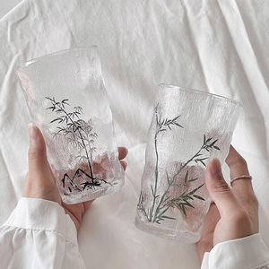 Nueva Taza de Vidrio con Diseño de Bambú y Pintura de Tinta China, Ecológica, Capacidad de 420 ml, Diseño Antiguo, Apariencia Elegante, Taza para Té - Product Image 6