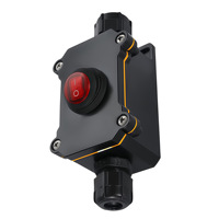 Cordon d'alimentation en ligne 220V avec interrupteur à bascule marin marche/arrêt, boîtier de jonction étanche IP68, connecteur de courant 6A pour extérieur KCD1