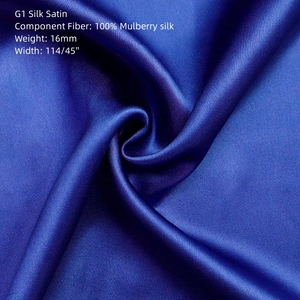 G1 satin de soie 16mm Tissu charmeuse de soie de <span class=keywords><strong>couleur</strong></span> unie de haute qualité - Product Image 5