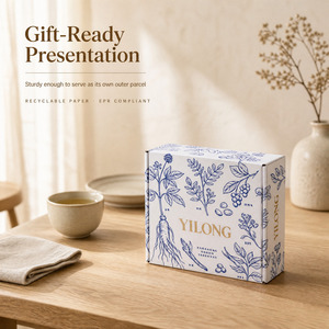 Caja de Regalo Herbal con Impresión Personalizada, Empaque de Papel Rígido, Caja de Cartón Plegable para Tónicos de Bienestar y Medicina China - Product Image 5