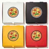 Boîte à pizza personnalisée en gros, lot de 3, anti-graisse, 3-en-1, 3 pièces, 7-8 pouces, mini-boîte à tarte, boîte à pizza à 3 compartiments, emballage à emporter