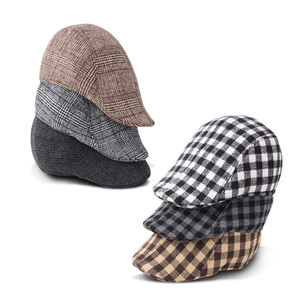 Fabricant d'équipement d'origine Chapeau d'hiver classique dépouillé carré pour homme de longue date Casquette béret Logo personnalisé Chapeau béret en laine pour homme - Product Image 4