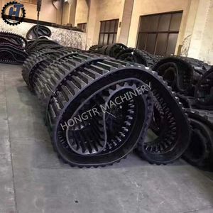 New Mini Excavator Undercarriage Rubber Track <strong>300</strong>*52.5*88 &amp; 400*72.5*74 for ///<strong>HITACHI</strong> (Black) - Product Image 4