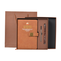 Ensemble de carnets de notes personnalisés pour cadeaux d'affaires, en cuir PU, boîte cadeau multicolore, pour réunions de bureau, usine