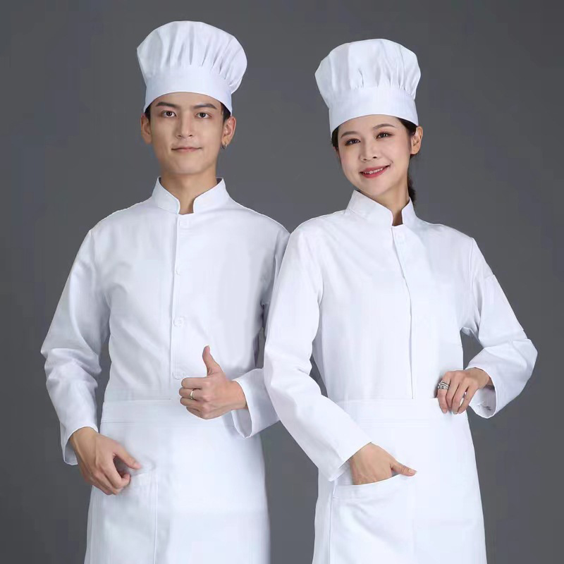 White single-breasted breathable long-sleeved shirt (thin)