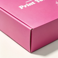 Boîte d'expédition rose pour cosmétiques, emballage personnalisé avec logo imprimé, protection en carton ondulé pour produits de beauté