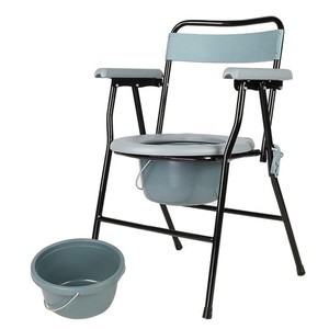 <b>Folding</b> <b>Commode</b> Chair With High Back Portable Toilet Chair For Elderly And Disabled Hospital Use - Product Image 2