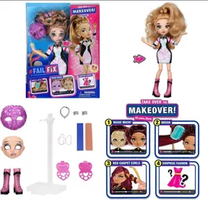 Speelgoed Voor Meisjes Plastic Pvc 9 Inch Diy Poppen Mode Verandering Verbeteren Mode Tas Voor Kinderen 3 Tot 8 Jaar Oud Baby Pop Voor Meisje