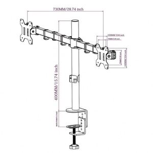 VESA 100x100 Easy-to-Install Dual Monitor <b>TV</b> <b>Stand</b> Desk <b>Mount</b> Monitor Arms - Product Image 6