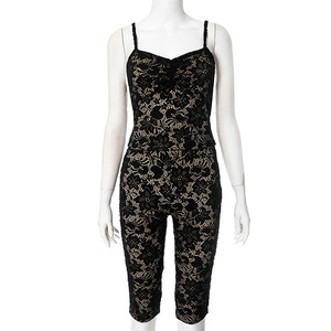 Caldo di vendita tinta unita aderente sottile trasparente in pizzo cavezza <span class=keywords><strong>canotta</strong></span> e pantaloncini Set di pantaloni da donna - Product Image 3