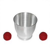 Coupe à disparaître en aluminium argenté taille unique pour effet de disparition du pouce du magicien, matériau métallique durable