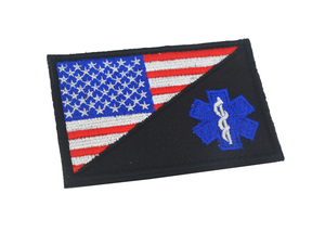 EE. UU. Bandera americana Rescate Bomberos Paramédico Médico Parche Bordado Suministros - Product Image 5