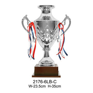 2176-6lb प्लेटेड 3 डी मेटल स्पोर्ट्स इवेंट ट्रॉफी कप 43/40/36 सेमी लंबा सेवा पुरस्कार - Product Image 2