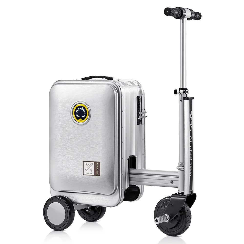 Air wheel Hochwertiger Reise flughafen koffer mit SE3S Aluminium-Trolley-Koffer-Spinner rädern Handgepäck
