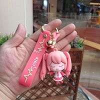 Porte-clés et pendentifs de voiture en silicone personnalisés Miku Anime – Cadeaux créatifs pour couples, sacs et téléphones