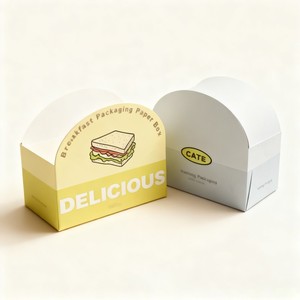 Eco-friendly Foldable Paper Box for Sandwich Digital Printing Food Paper Box for Sandwich Biodegradable Sandwich Paper Box - Product Image 1