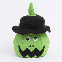 Holdfly Seau à bonbons d'Halloween personnalisé avec nom, en forme de citrouille LED en peluche, sac fourre-tout réutilisable pour enfant, pour la collecte de bonbons, vente en gros