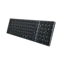 Nouveau clavier sans fil mince à 80 % de taille, double mode 2,4 GHz 4 BT, 98 touches en alliage d'aluminium, clavier à ciseaux, deux zones, fonctionne pour Apple
