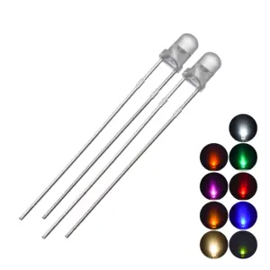 5mm Vòng dài chân dẫn đèn Đèn 0.06W điện phát ra màu xanh Màu Đỏ Diode đèn - Product Image 6