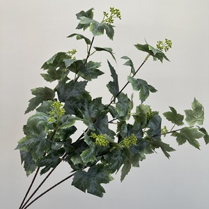 Feuilles artificielles vertes à tige unique, nouveau design, à prix abordable, pour la décoration de la maison ou de mariage - Product Image 6