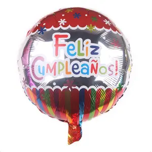 ホット販売18インチFelizCumpleanosスペイン箔バルーン新しいパターンお誕生日おめでとう箔バルーン