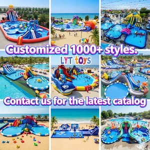 Toboganes Inflables de Agua, <span class=keywords><strong>Castillo</strong></span> Inflable con Tobogán, Parque Acuático Inflable Sobre el Suelo para Alquilar - Product Image 6