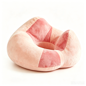 Customized <b>Pink</b> Cartoon Peach ,U Neck Cushion Lovely Embroidered Peach Plush Neck Rest - Product Image 2
