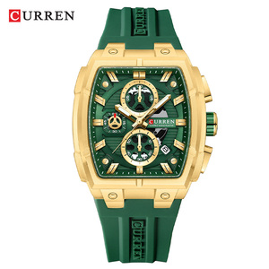 CURREN Orologio <span class=keywords><strong>da</strong></span> <span class=keywords><strong>Polso</strong></span> <span class=keywords><strong>di</strong></span> <span class=keywords><strong>Lusso</strong></span> <span class=keywords><strong>da</strong></span> <span class=keywords><strong>Uomo</strong></span> Impermeabile Cronografo Luminoso con Data Orologio <span class=keywords><strong>da</strong></span> <span class=keywords><strong>Uomo</strong></span> in Gomma al Quarzo Sportivo Reloj 8488 - Product Image 2