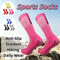 Chaussettes en tricot polyester/nylon avec logo personnalisé, maille nid d'abeille respirante, antidérapantes, adhérentes, pour la randonnée, la course à pied et les sports de plein air