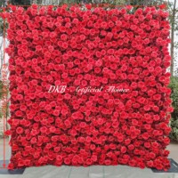 Nouvelle Arrivée Mur de Fleurs Artificielles Blanches 5D, Décoration de Fond en Rouleau pour Mariages et Fêtes