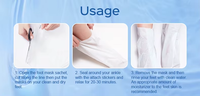 Gants de masque de pied en plastique jetables d'approvisionnement d'usine pour le produit de beauté de soin personnel de forme liquide de gommage exfoliant