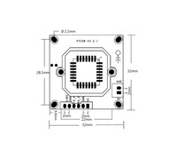 Módulo de Cámara Serial M-JPEG Taidacent con Protocolo VC0706 RS485 RS232 de 60/90/120/130/170/185 Grados