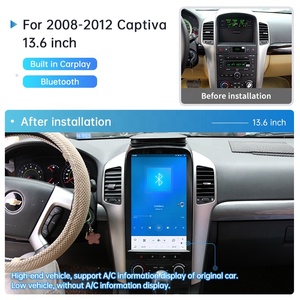 13.6 इंच कार स्टीरियो रेडियो के साथ शेवरले कैप्टिवा 2008-2012 के लिए जीपीएस नेविगेशन एंड्रॉयड CarPlay ब्लूटूथ वाईफाई दर्पण लिंक वीडियो - Product Image 2
