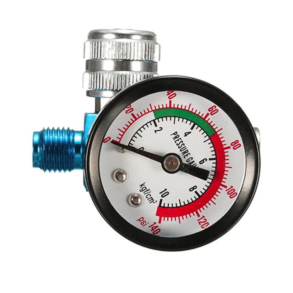 1/4'' Spray Paint Gun Air Pressure Regulator Pressure Gauge Pneumatic Tool Accessory G1/4'' Thread