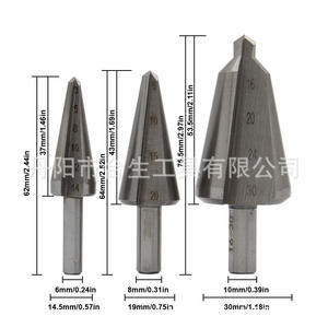 Mr <b>Drill</b> Metric <b>Step</b> <b>Drill</b> Bits 3Pcs 3-14 15-20 21-30mm For Steel Chamfering Enlarging Thin Plate Drilling - Product Image 2