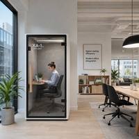 Espace de travail individuel moderne et minimaliste, économique, studio mobile préfabriqué, réduction du bruit, cabine d'étude acoustique privée