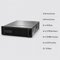 Serveur de stockage SAN/NAS hybride d'occasion Lenovo ThinkSystem DM5000H avec 64 Go de RAM 2U, 2 To de cache NVMe et double contrôleur