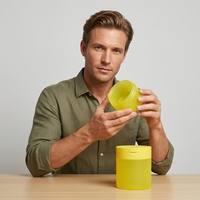 Pot en plastique mat coloré personnalisé avec logo, 200 ml, 250 ml, étanche, à large ouverture, pour tampons de toner et coton hydrophile pour le visage