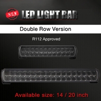Nouvelle barre lumineuse LED BRTLED 4x4 double rangée pour camion, 14/20 pouces, 12V-24V, super lumineuse, étanche IP68, 120W-180W, éclairage tout-terrain