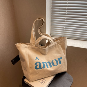 oversize large Canvas Tote Bags with Silk <b>screen</b> Printing Cartoon logo 2 Portable Handle best gift - Product Image 3