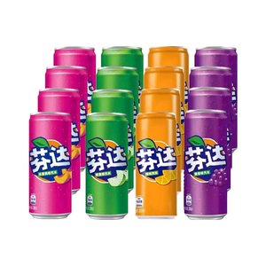 Bebida Carbonatada de Frutas con Sabor a Naranja, Uva, Melocotón y Manzana, 330 Mililitros, Venta al por Mayor en China - Product Image 1