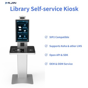 Sistema de autoservicio inteligente para bibliotecas con escáner UHF RFID, kiosco con pantalla táctil para registro de libros, Windows 10, sin necesidad de asistencia. - Product Image 1