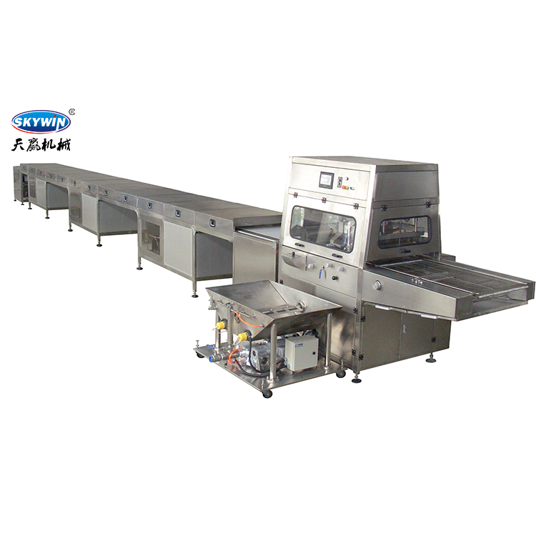 Automatic Chocolate Production Line Small Chocolate Enrobing Coating Molding Machine