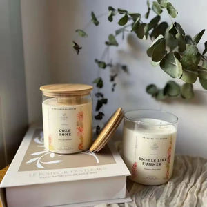 AIKUN Strong Fragrance Essential Oil Glass Candle Scented Candle Jar Candle For Aromatherapy Use Wholesale - Product Image 1